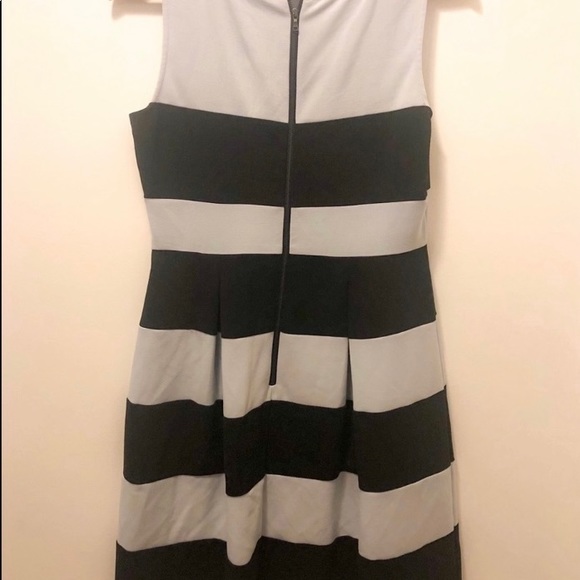 LOFT Navy & Light Blue Striped Dress - Picture 2 of 3